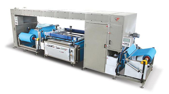 Single Color Automatic Silk Screen Printing Machine- structure wimding + printing + drying +r ewinding